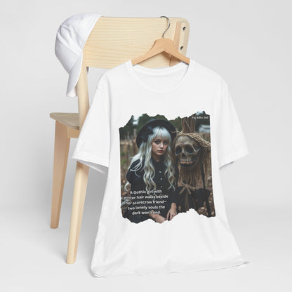 My Gothic Girl T-Shirt "Scarecrow Friend" – Whimsy Goth Streetwear, Dark Poetry Fashion, Alt Aesthetic Apparel