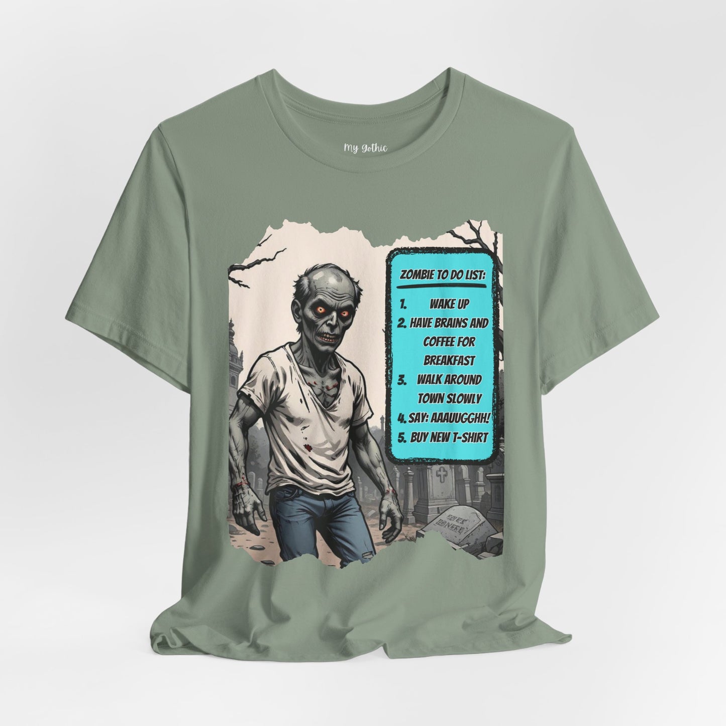 My Gothic Girl "Zombie: To Do List"  – Whimsy Goth Streetwear, Dark Poetry Fashion, Alt Aesthetic Apparel