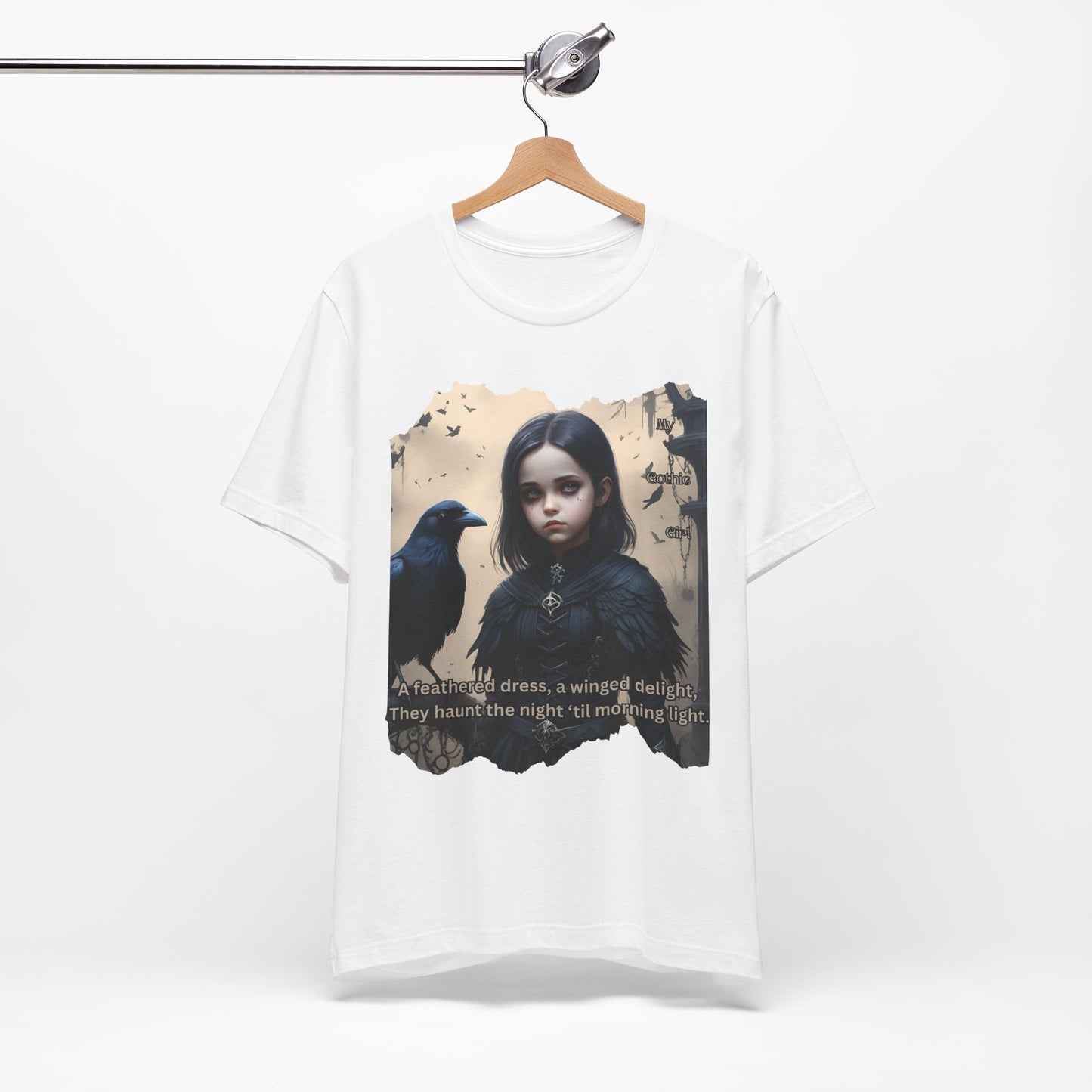 My Gothic Girl T-Shirt "Black Raven"  Whimsy Goth, Goth Fashion, Poetic Gothic Street Wear