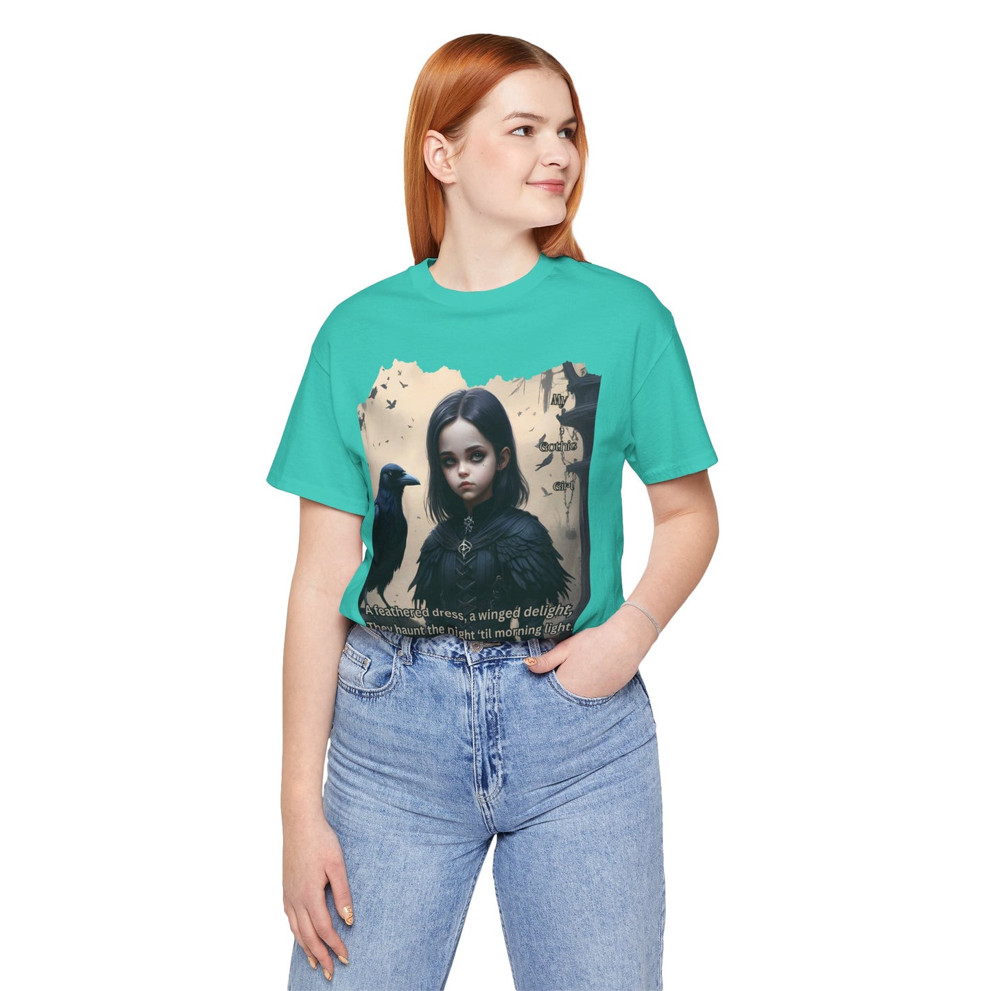 My Gothic Girl T-Shirt "Black Raven"  Whimsy Goth, Goth Fashion, Poetic Gothic Street Wear
