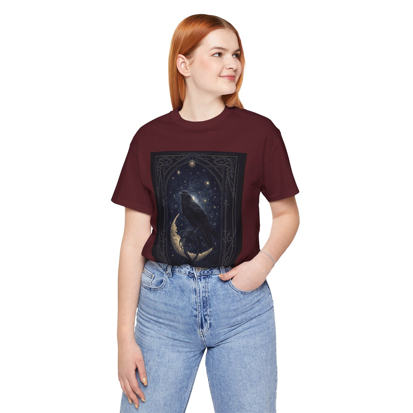 My Gothic Girl "Raven Moon" Graphic T-Shirt Unisex Gothic Dark Fashion Casual Wear