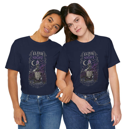 "Elixir of Night - Alchemy for the Soul" Gothic Design Short Sleeve T Shirt