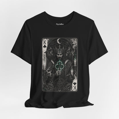 King of Clubs Playing Card T-Shirt — Gothic Card Deck Graphic Tee