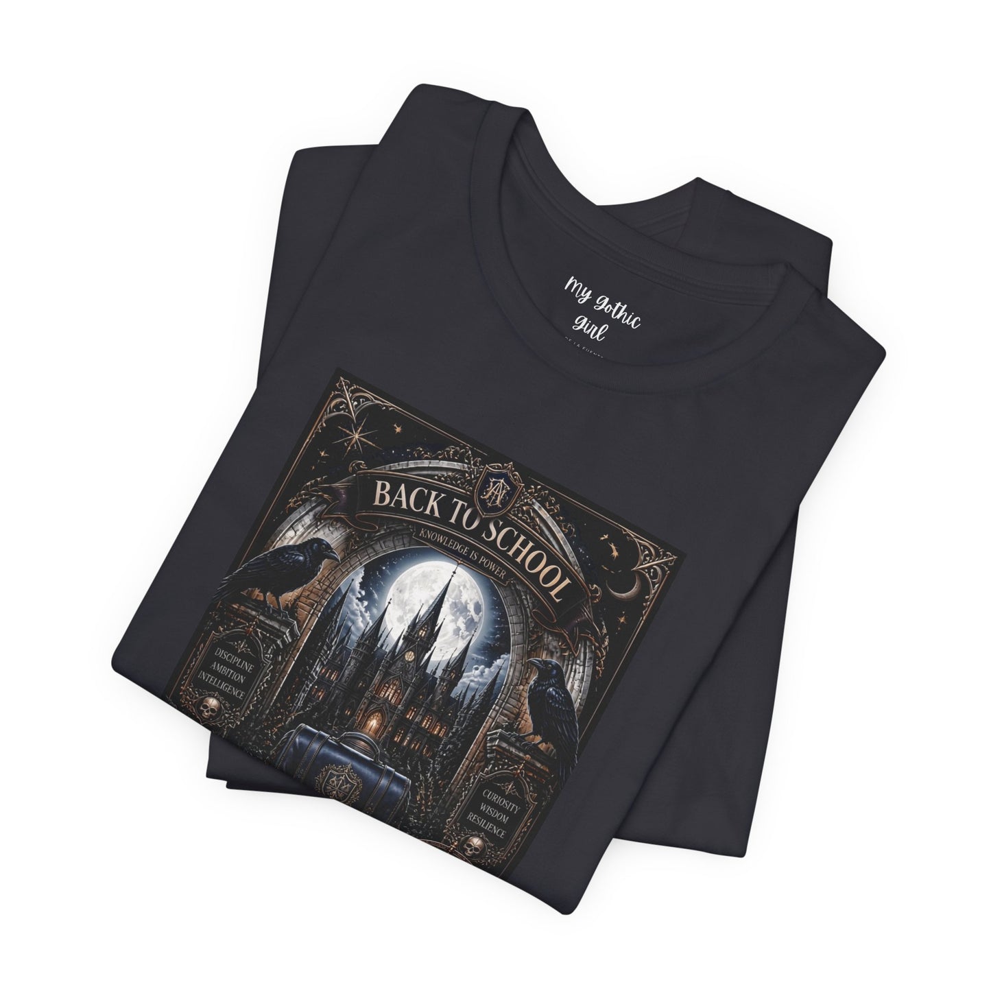 Back to School Gothic T-Shirt — Haunted Academy Illustration
