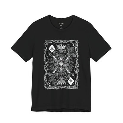 King of Diamonds Playing Card Graphic Tee — Dark Gothic King Design