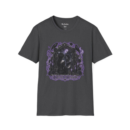 Gothic Mirror T-Shirt — "My Gothic Girl" Dark Violet Graphic Tee
