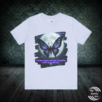 My Gothic Girl T-Shirt "Purple Gothic Butterfly" – Whimsy Goth Streetwear, Dark Poetry Fashion, Alt Aesthetic Apparel