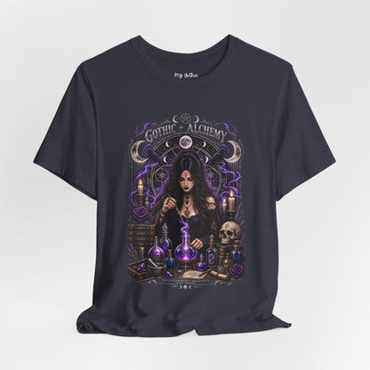 Gothic Alchemy T-Shirt — Witch Potion Skull Graphic Tee