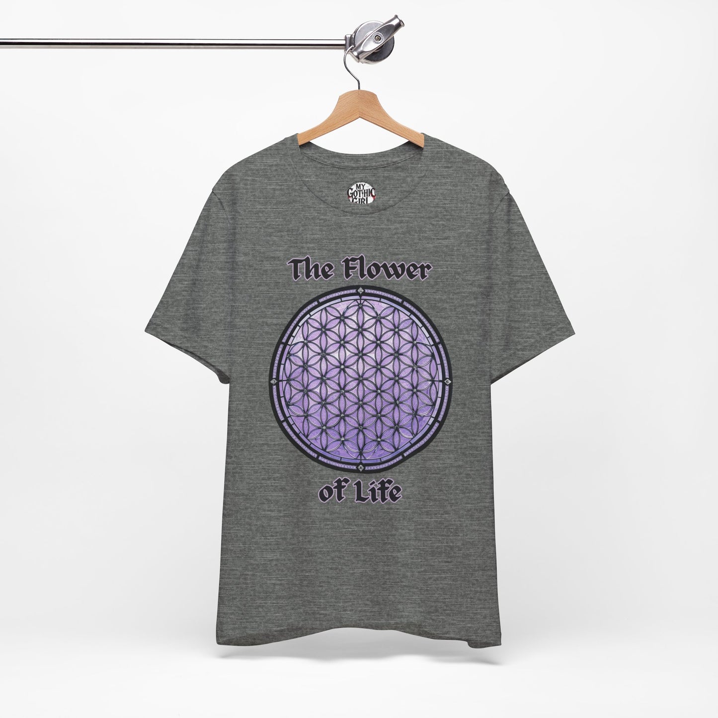 "The Flower of Life"  Gothic Graphic T-Shirt – Alt Aesthetic Poetic Goth Street-wear