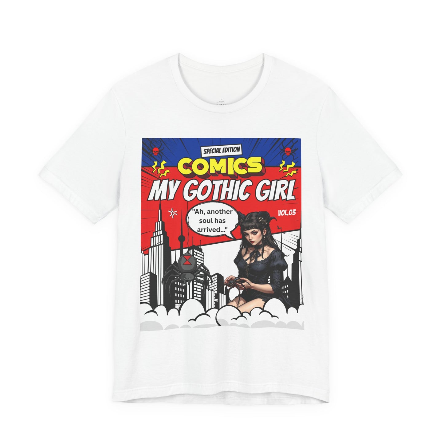 My Gothic Girl Comic Book Graphic Tee – Whimsy Goth Streetwear, Dark Poetry Fashion, Alt Aesthetic Apparel