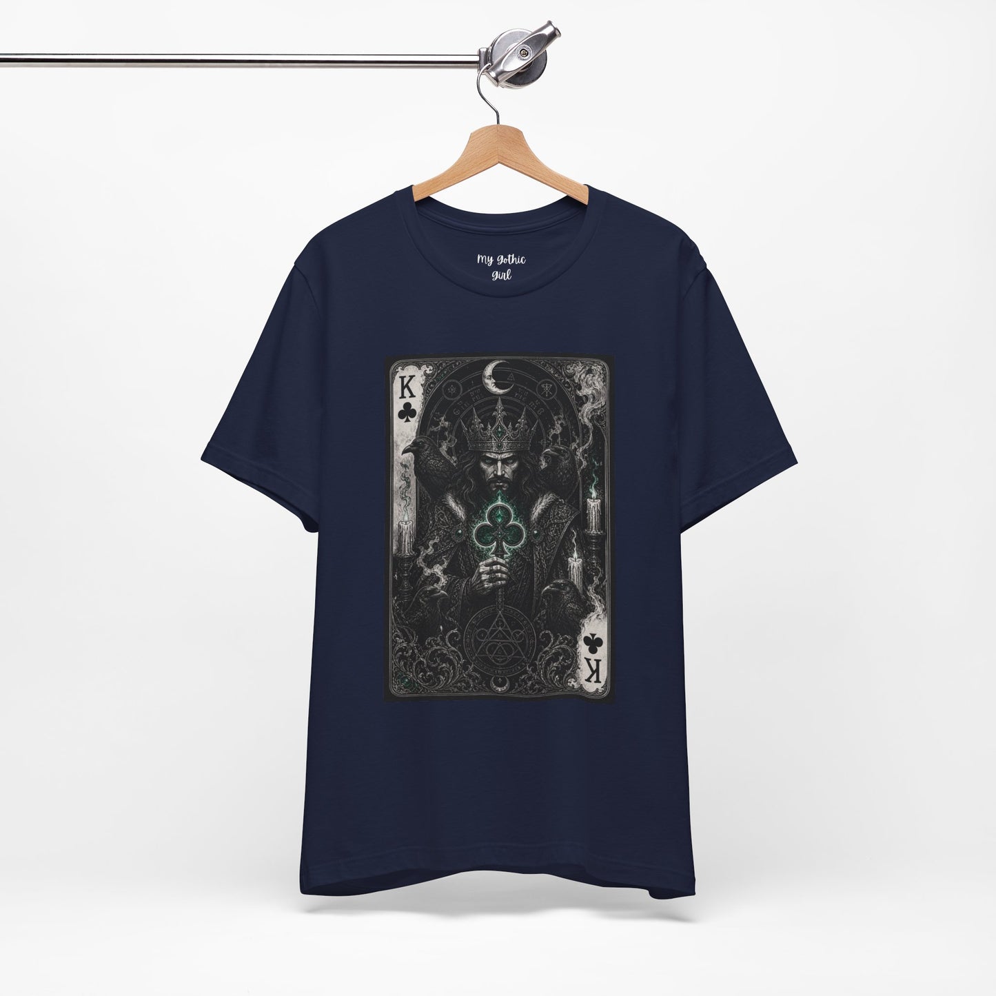 King of Clubs Playing Card T-Shirt — Gothic Card Deck Graphic Tee