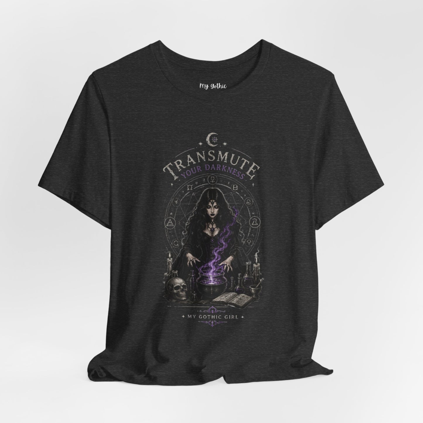 Transmute Your Darkness Alchemist Arts Tee — Witchy Occult Graphic T-Shirt
