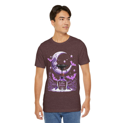 “Lunar Poison” — Celestial Alchemy Gothic Graphic T-Shirt – Alt Aesthetic Poetic Goth Street-wear