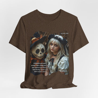 My Gothic Girl T-Shirt "Scarecrow Friend" – Whimsy Goth Streetwear, Dark Poetry Fashion, Alt Aesthetic Apparel