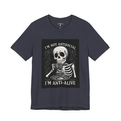 My Gothic Girl "I'M ANTI ALIVE" Graphic T-Shirt Unisex Gothic Dark Fashion Casual Wear