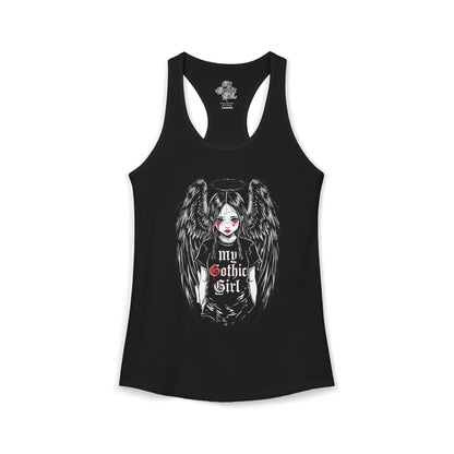 My Gothic Girl "Fallen Angel" — Women's Racer-back Tank Top