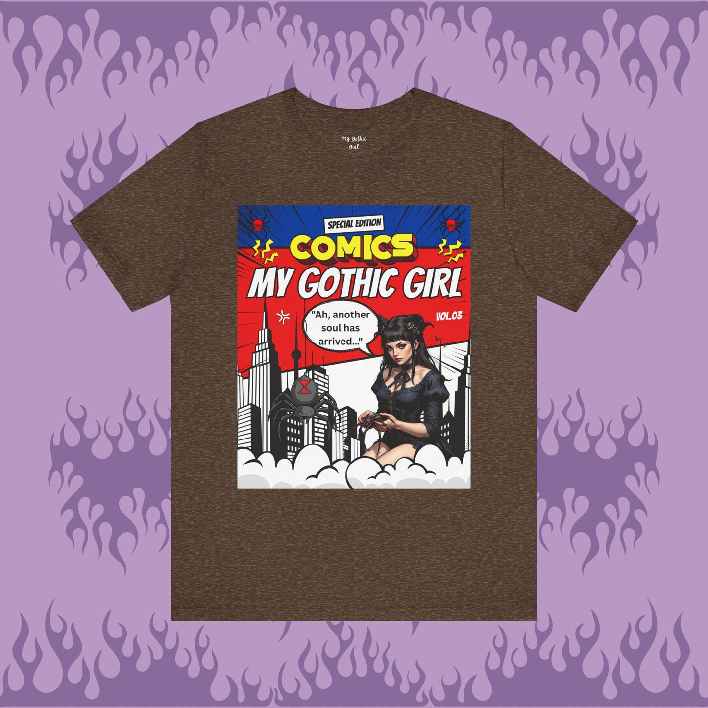 My Gothic Girl Comic Book Graphic Tee – Whimsy Goth Streetwear, Dark Poetry Fashion, Alt Aesthetic Apparel