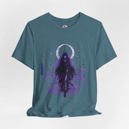 “Celestial Enchantress”  Gothic Graphic T-Shirt – Alt Aesthetic Poetic Goth Street-wear