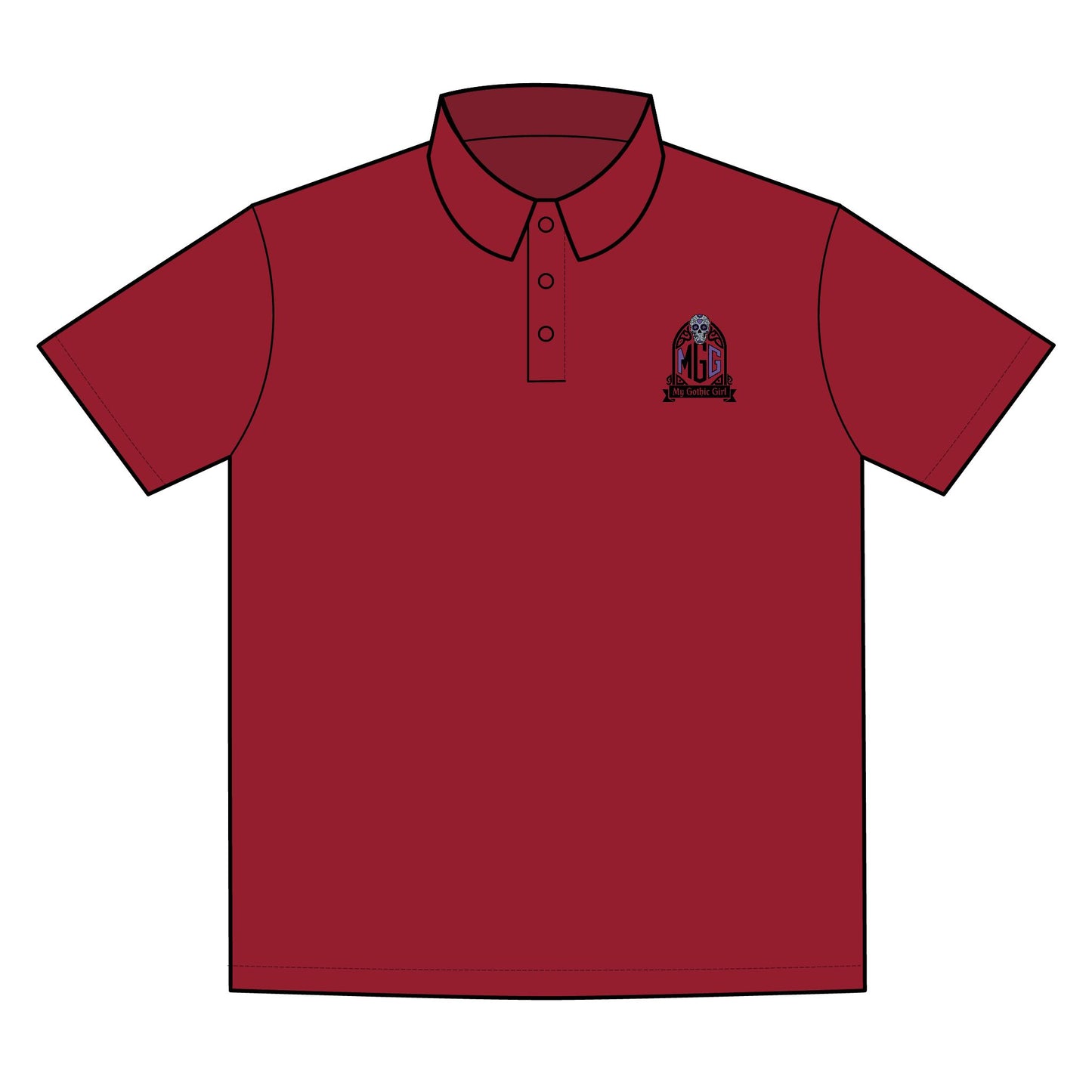 My Gothic Girl "MGG" Polo for Active Lifestyles | Ideal for Sports Events, Teams, and Casual Outings, Gift for Athletes, Eco-Friendly Option