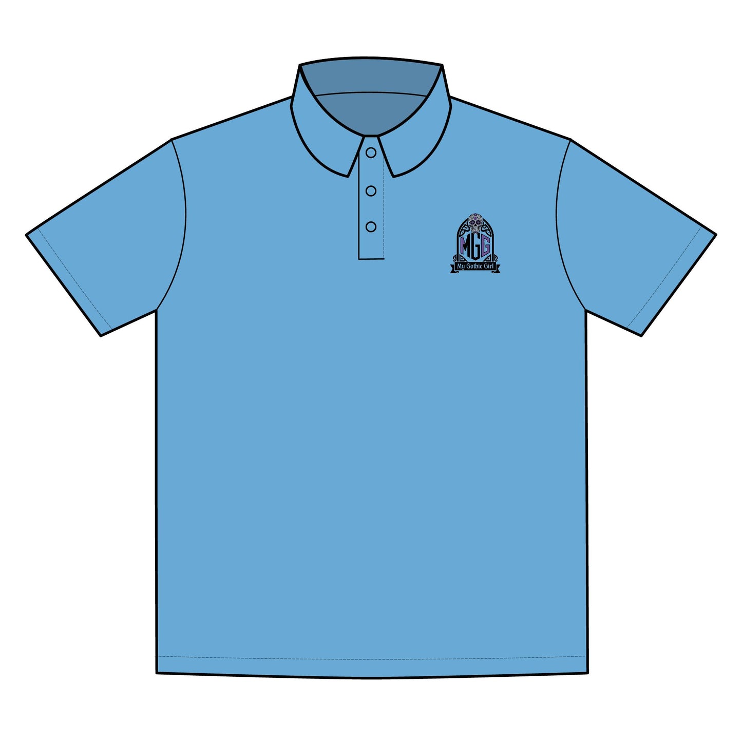 My Gothic Girl "MGG" Polo for Active Lifestyles | Ideal for Sports Events, Teams, and Casual Outings, Gift for Athletes, Eco-Friendly Option