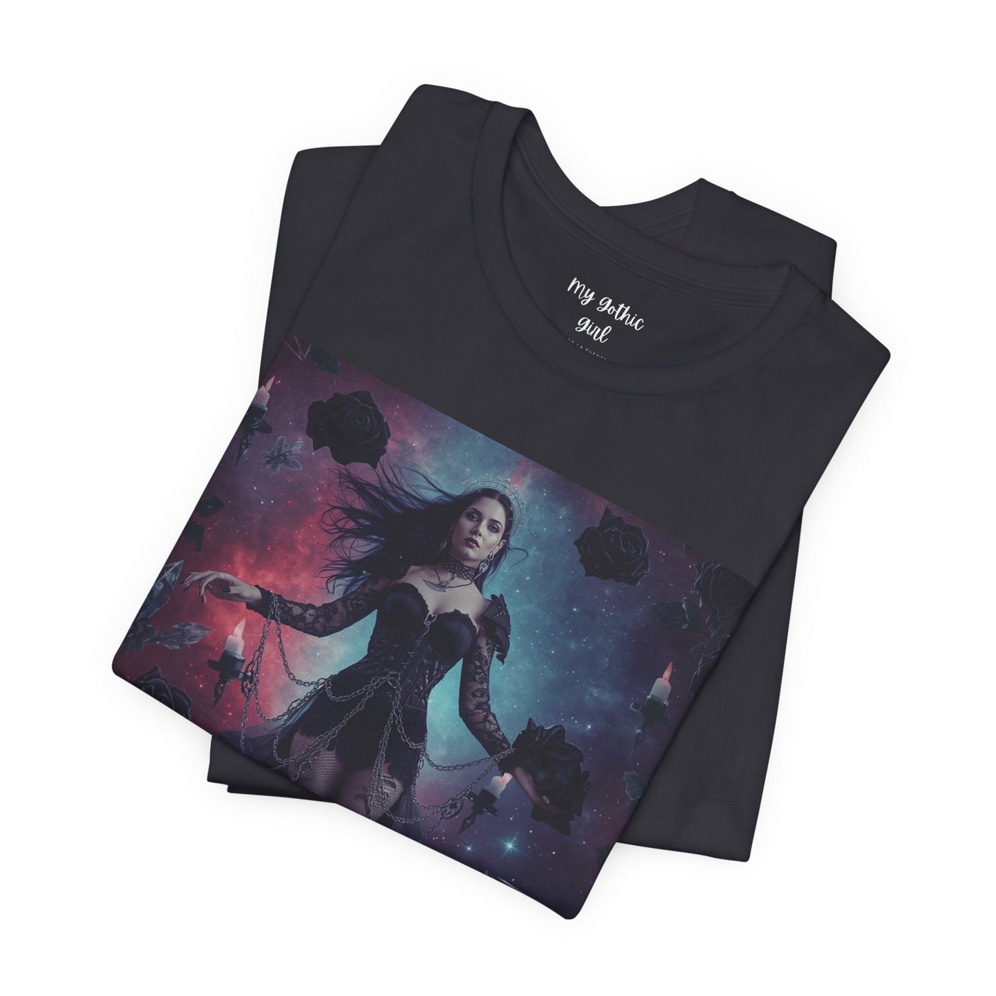 Fantasy Witch T‑Shirt — "From shadowed depths..." Mystical Gothic Tee