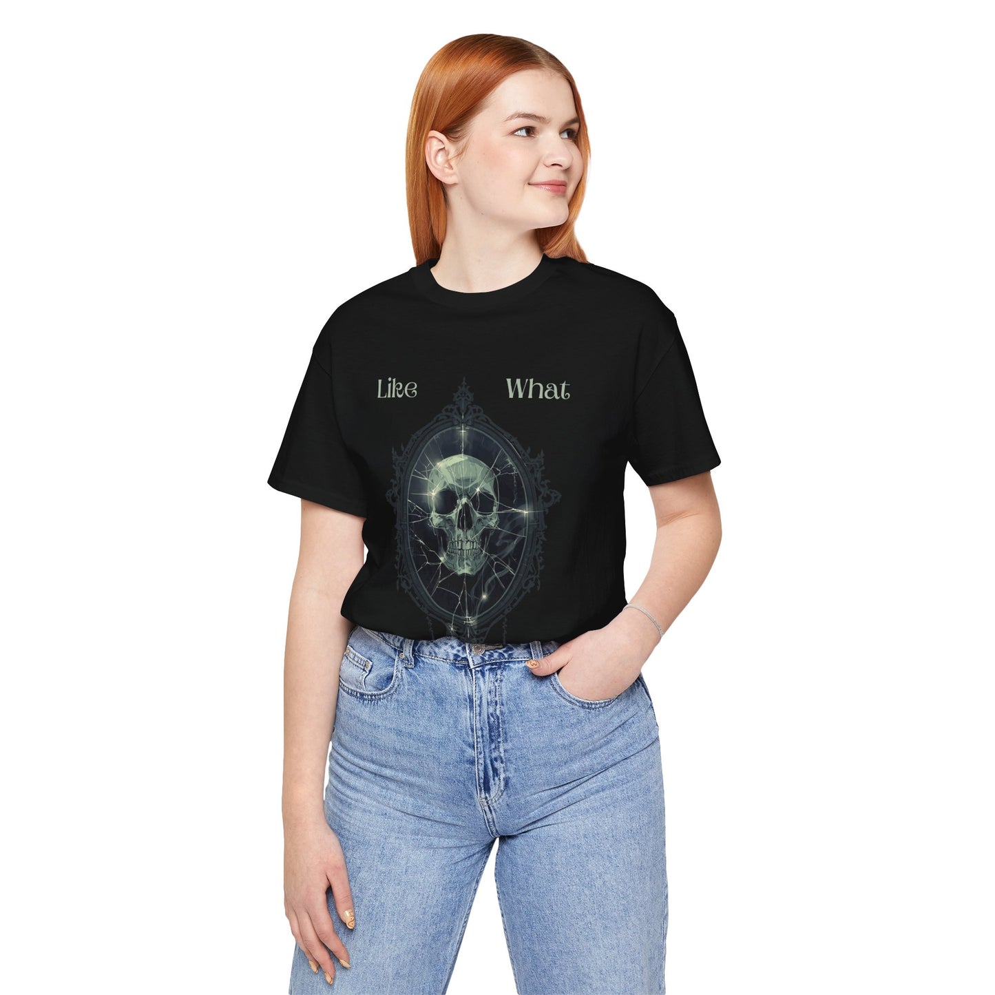 "Like What You See?" — Gothic  Skull Graphic Short Sleeve T-Shirt