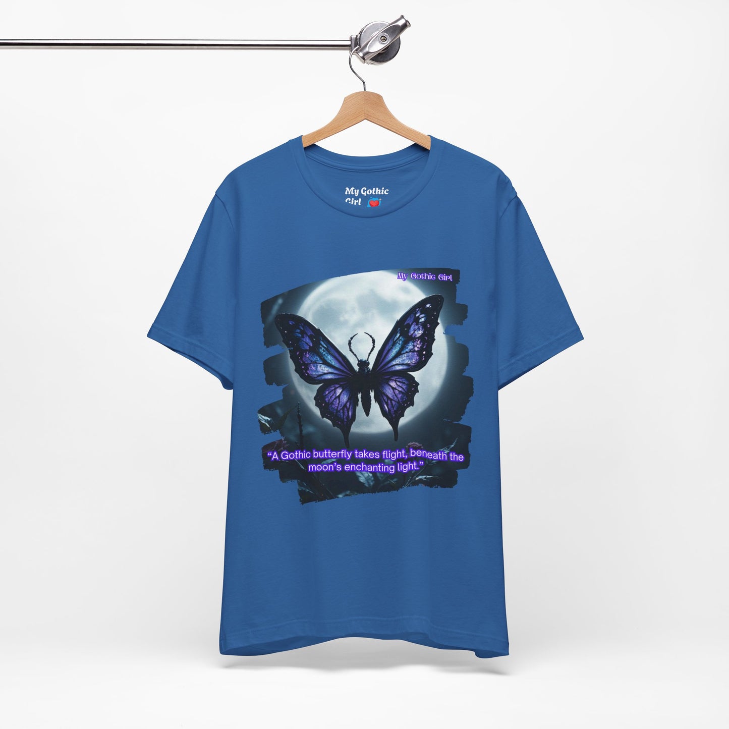 My Gothic Girl T-Shirt "Purple Gothic Butterfly" – Whimsy Goth Streetwear, Dark Poetry Fashion, Alt Aesthetic Apparel