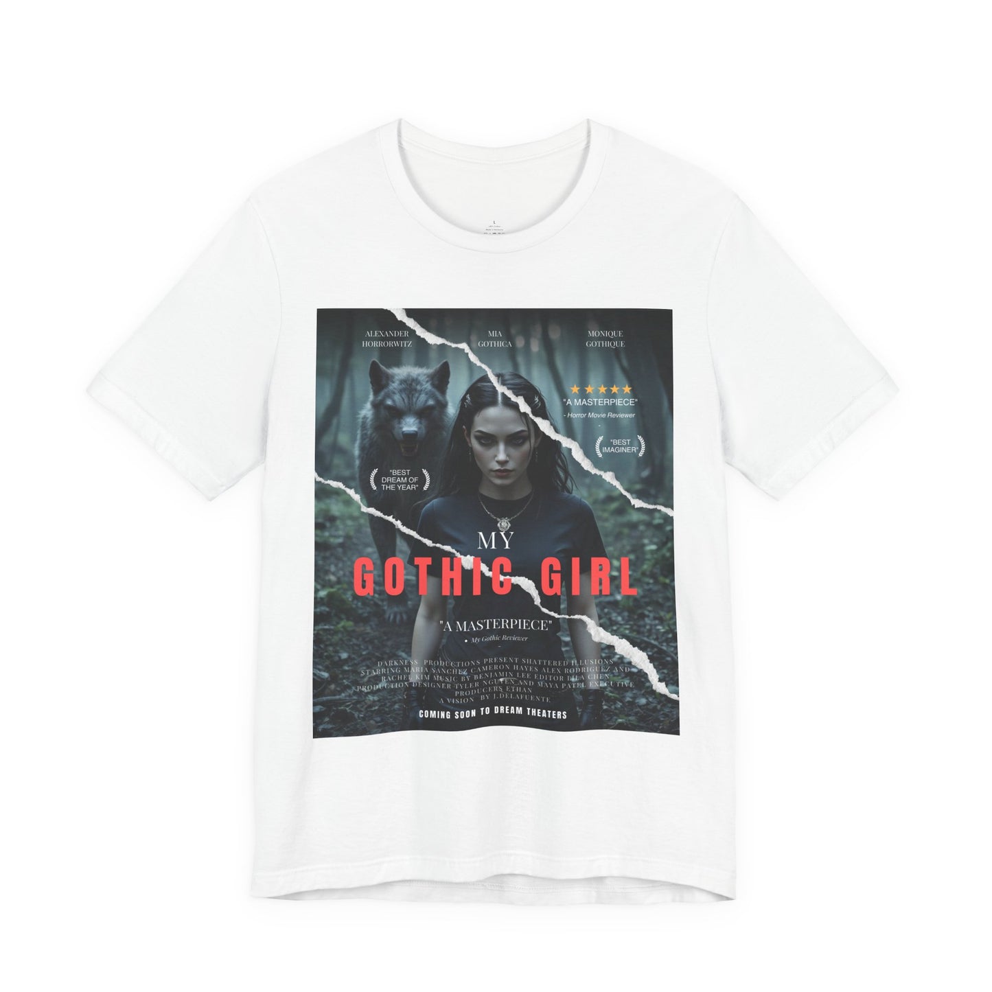 My Gothic Girl T-Shirt "Movie Poster" – Whimsy Goth Streetwear, Dark Poetry Fashion, Alt Aesthetic Apparel