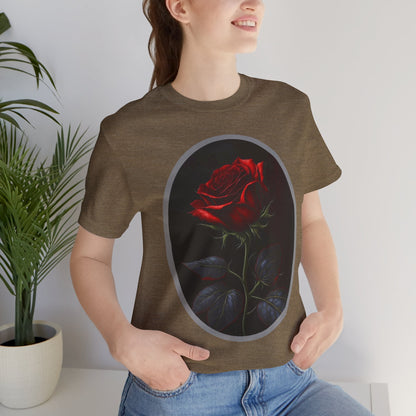My Gothic Girl T-Shirts for Women & Men "Linda's Red Rose" Dark Aesthetic & Alternative Tees – My Gothic Girl