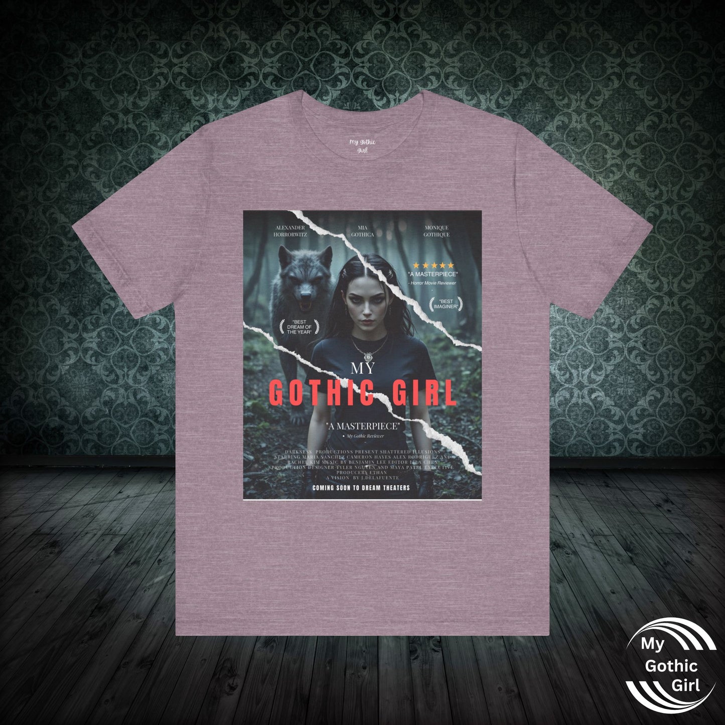 My Gothic Girl T-Shirt "Movie Poster" – Whimsy Goth Streetwear, Dark Poetry Fashion, Alt Aesthetic Apparel