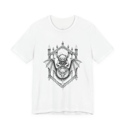 A Sinister Gremlin Riding on a Flying Bat - Graphic Tee