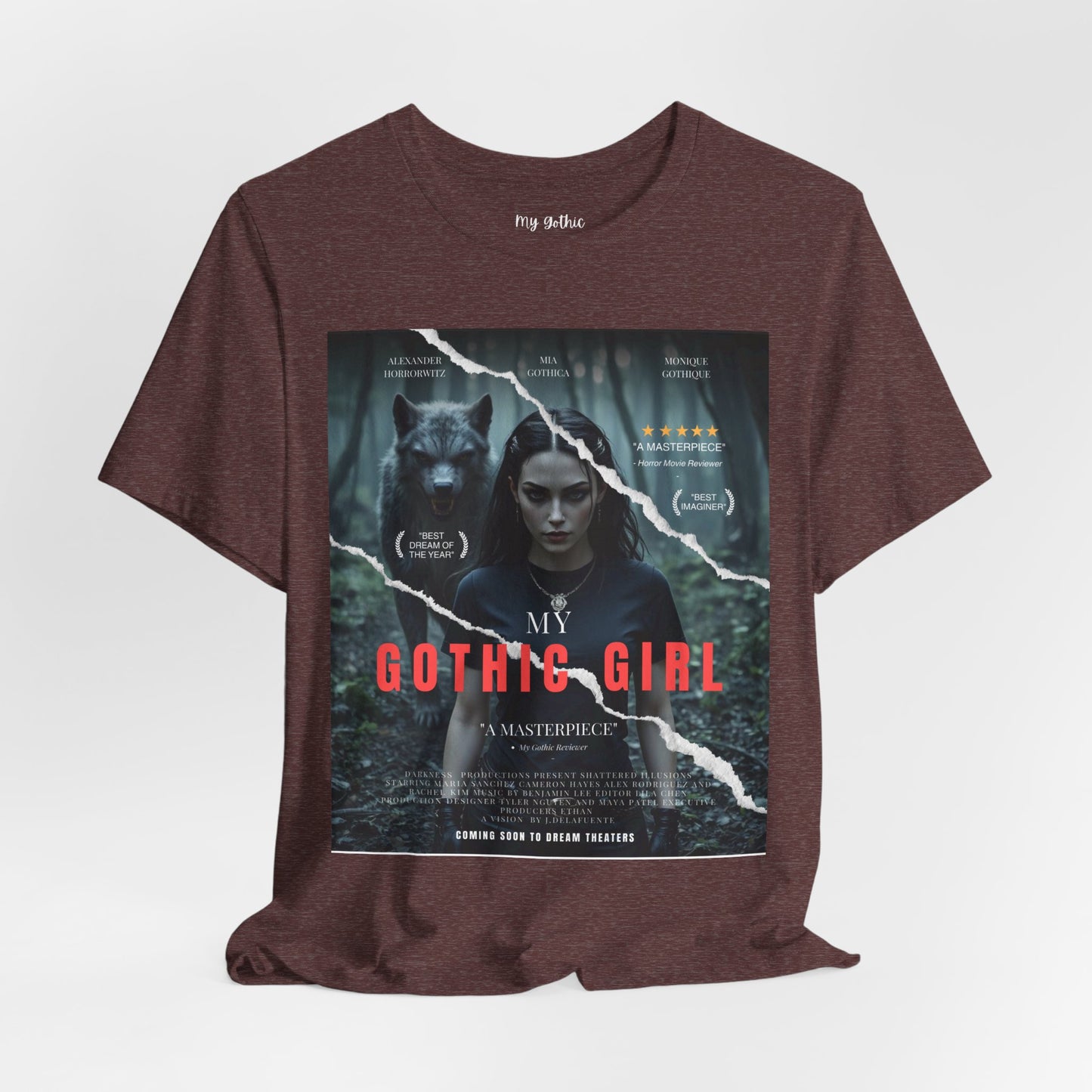 My Gothic Girl T-Shirt "Movie Poster" – Whimsy Goth Streetwear, Dark Poetry Fashion, Alt Aesthetic Apparel
