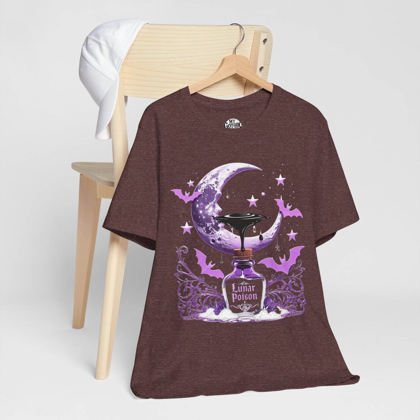 “Lunar Poison” — Celestial Alchemy Gothic Graphic T-Shirt – Alt Aesthetic Poetic Goth Street-wear