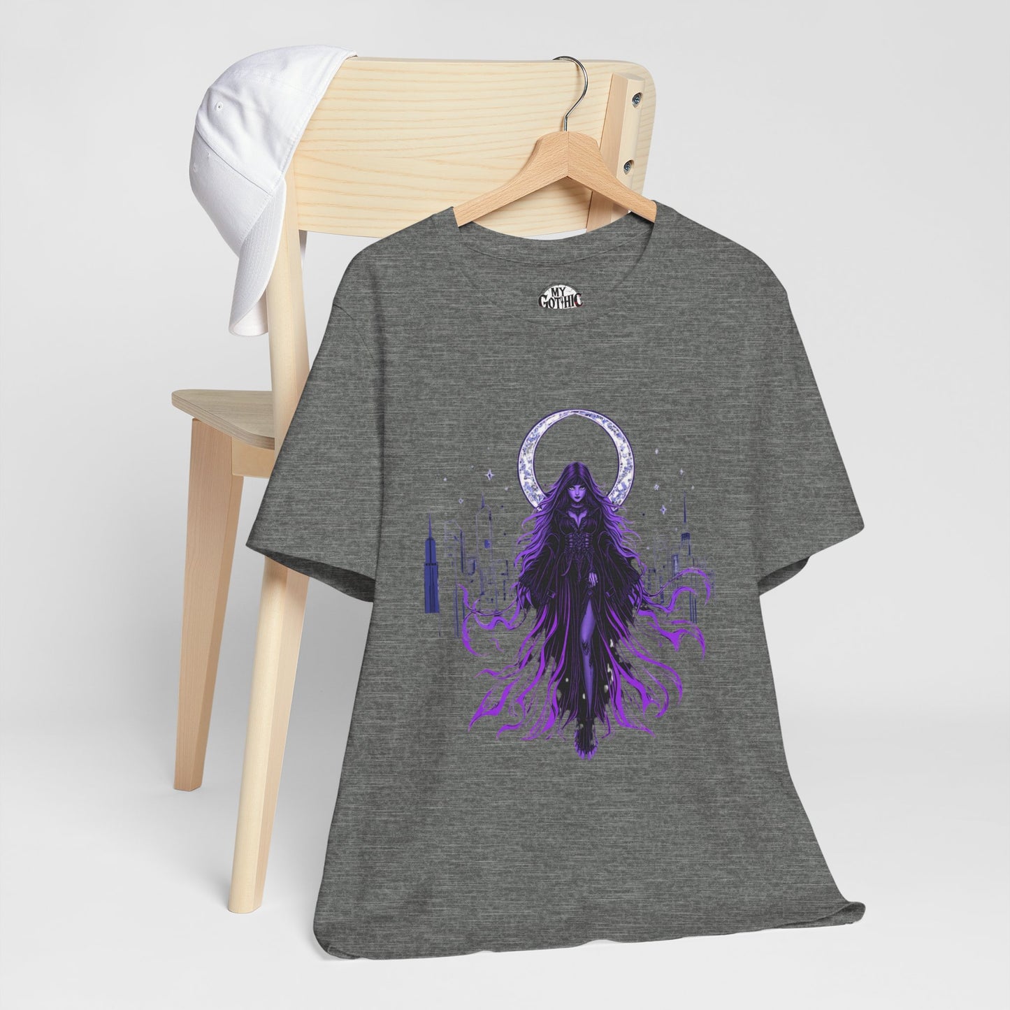 “Celestial Enchantress”  Gothic Graphic T-Shirt – Alt Aesthetic Poetic Goth Street-wear