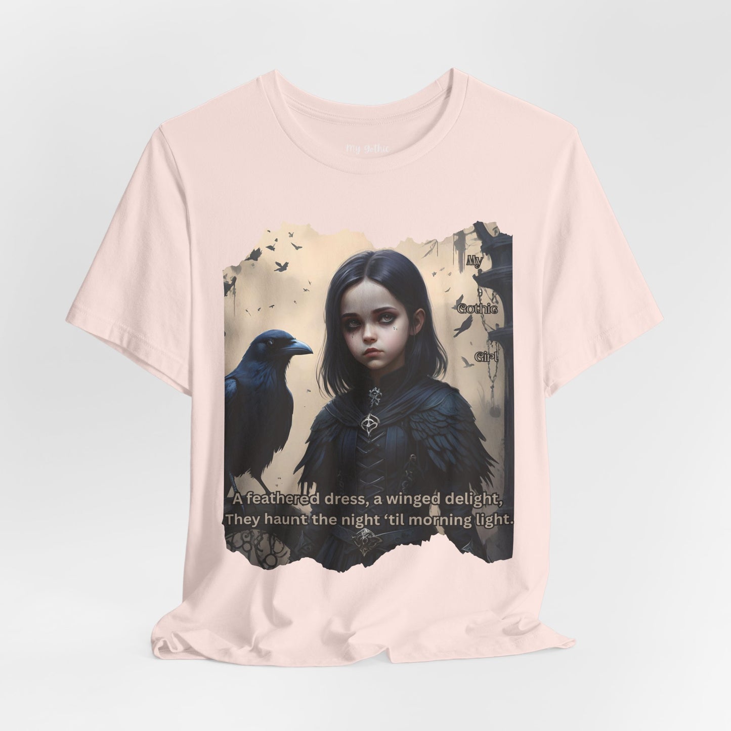 My Gothic Girl T-Shirt "Black Raven"  Whimsy Goth, Goth Fashion, Poetic Gothic Street Wear