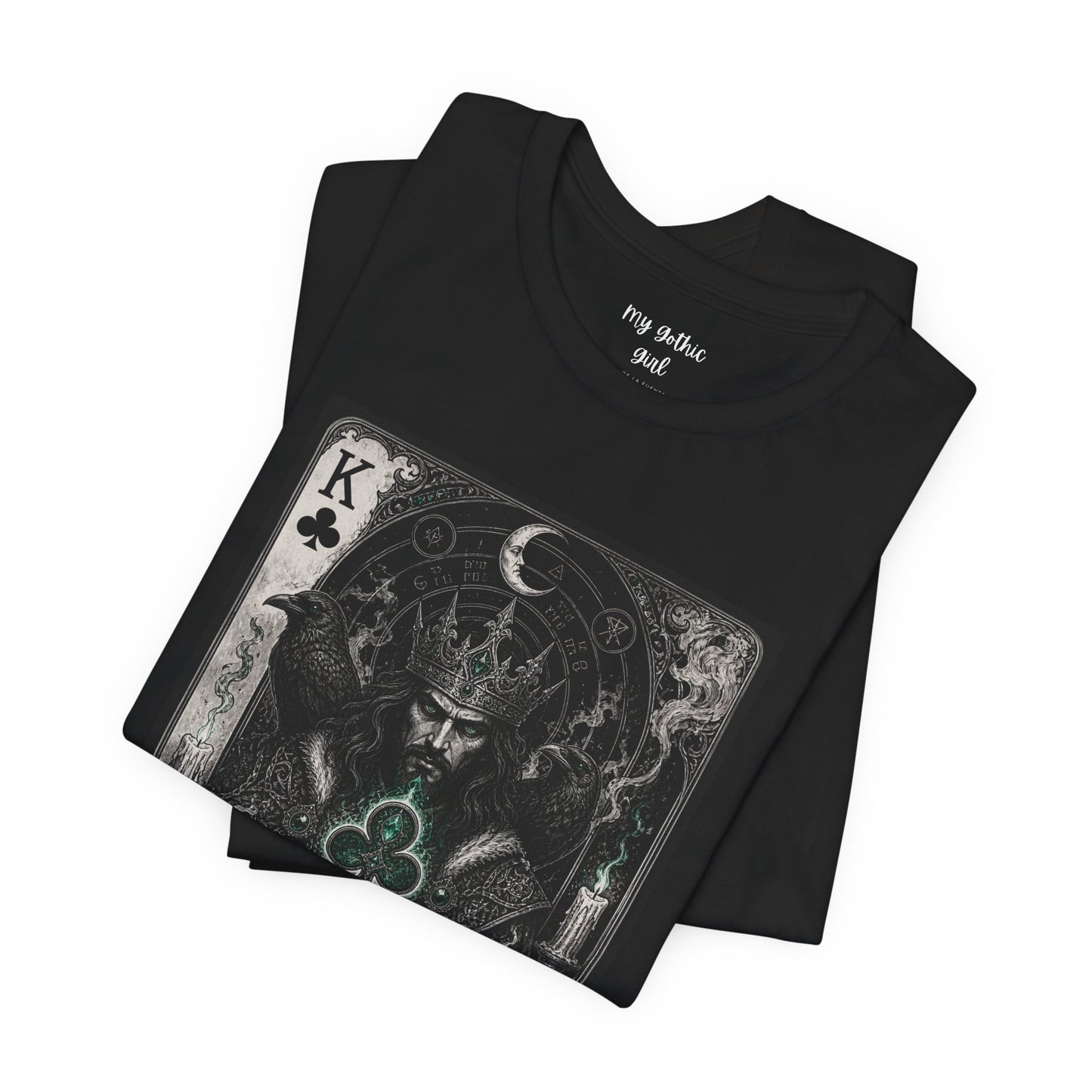 King of Clubs Playing Card T-Shirt — Gothic Card Deck Graphic Tee
