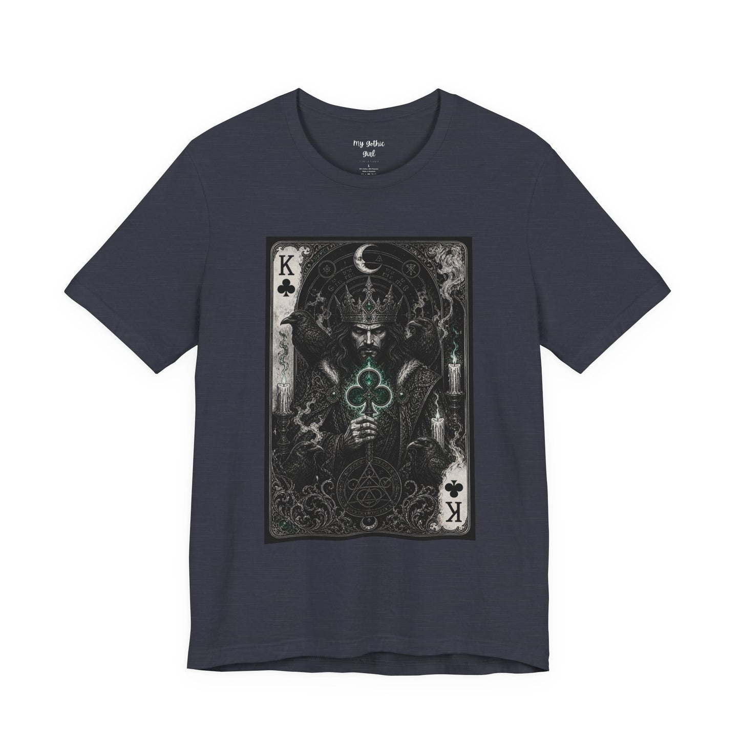 King of Clubs Playing Card T-Shirt — Gothic Card Deck Graphic Tee