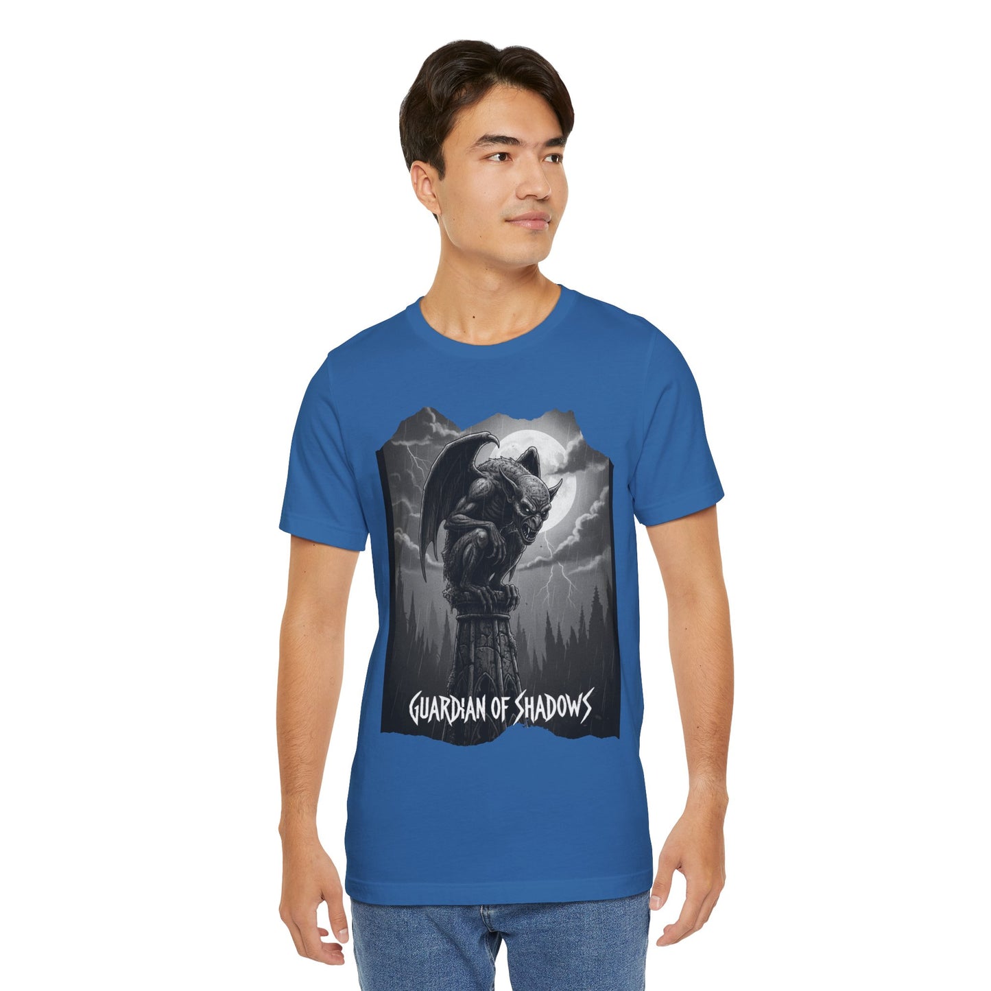 "Guardian of Shadows"  Gothic Graphic T-Shirt – Alt Aesthetic Poetic Goth Streetwear