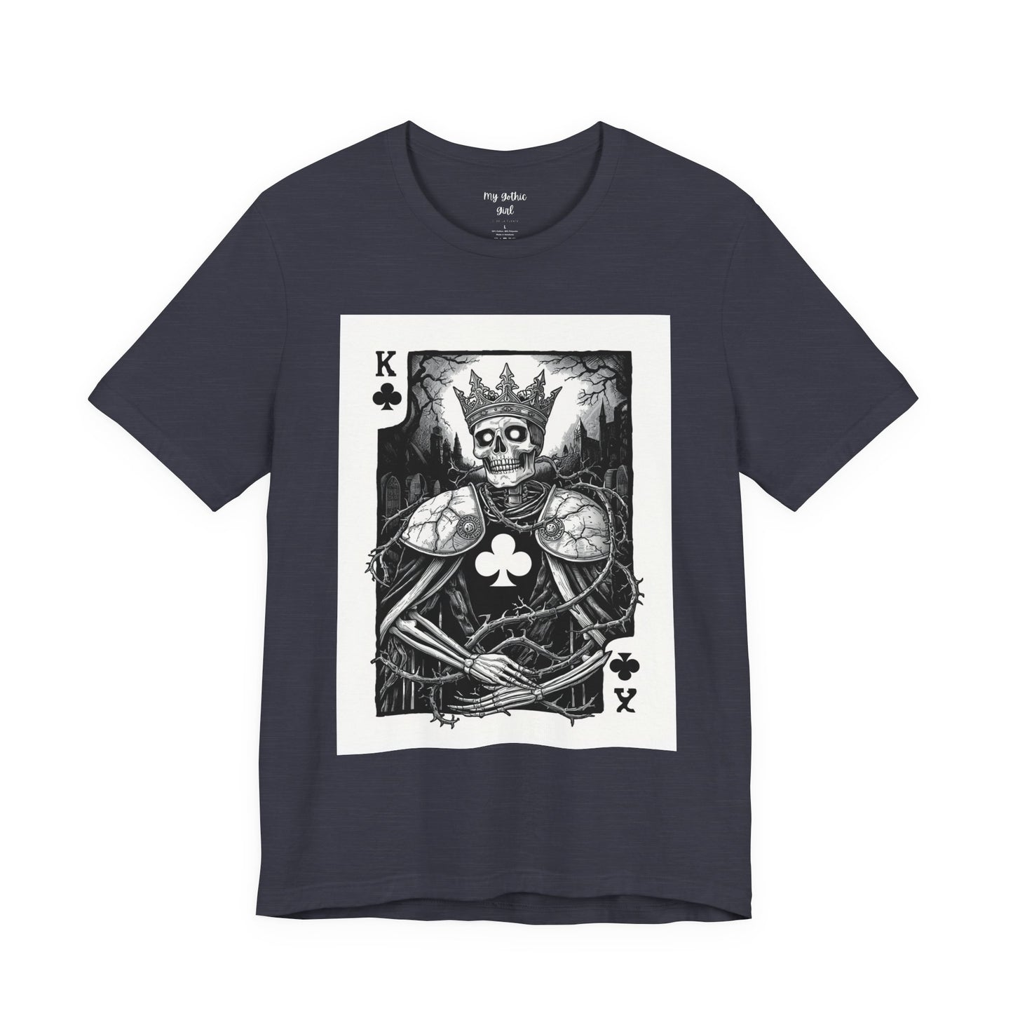 King of Clubs Skeleton Playing Card T‑Shirt