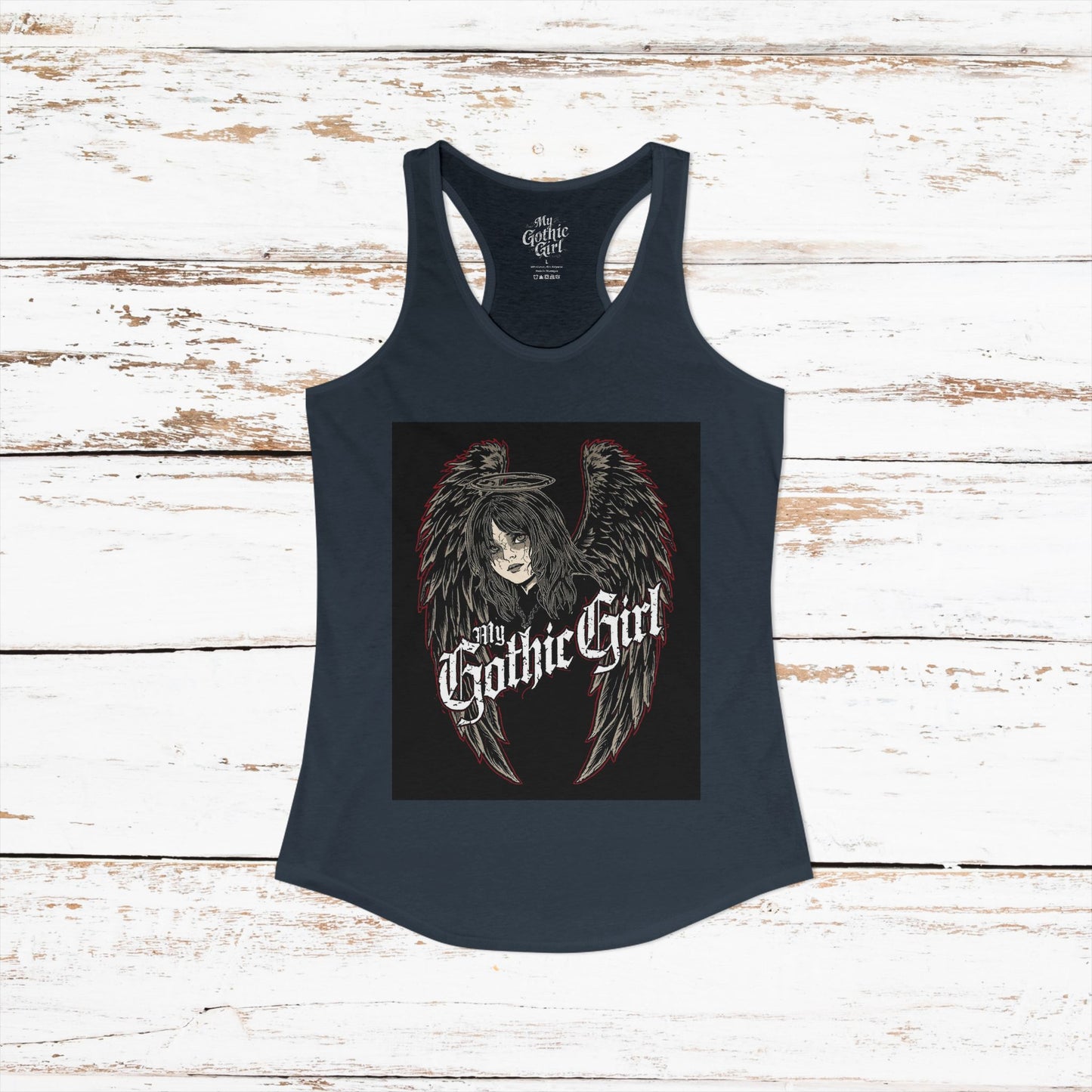 My Gothic Girl "Fallen Angel" — Women's Racer-back Tank Top
