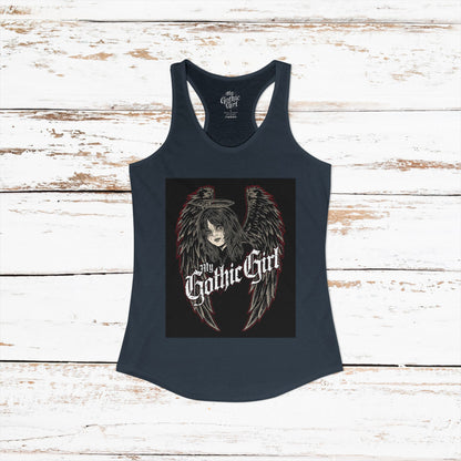 My Gothic Girl "Fallen Angel" — Women's Racer-back Tank Top