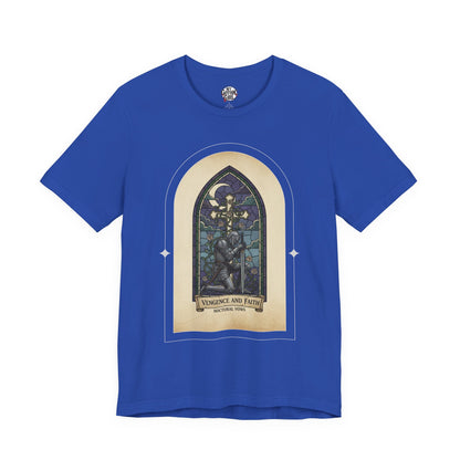 "Vengeance and Faith"  Gothic Graphic T-Shirt – Alt Aesthetic Poetic Goth Streetwear