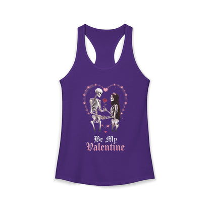 Copy of Copy of Cute Gothic Skeleton Romance Shirt — Women's Racerback Tank