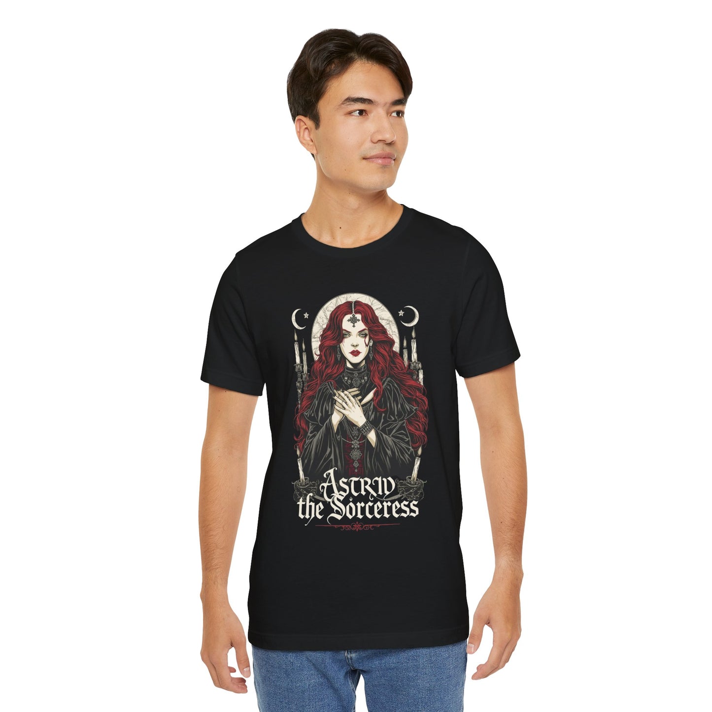 Astrid the Sorceress Gothic T-Shirt | Dark Fantasy Witch Tee