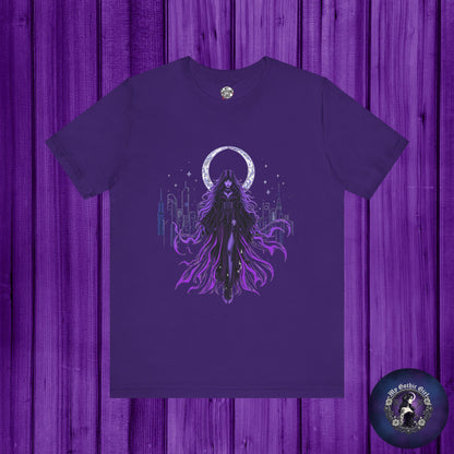 “Celestial Enchantress”  Gothic Graphic T-Shirt – Alt Aesthetic Poetic Goth Street-wear