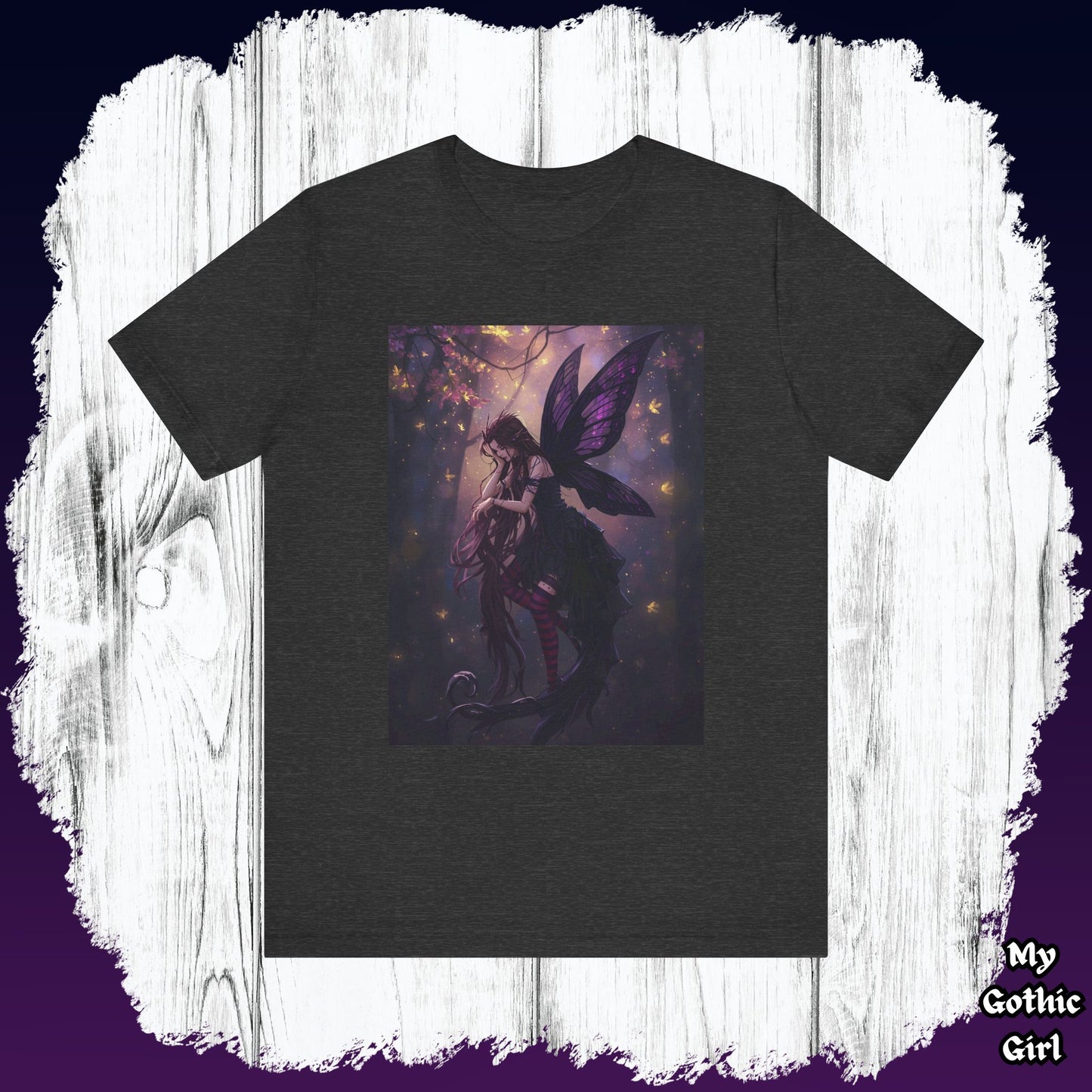 My Gothic Girl "Gothic Fairy" Graphic T-Shirt Unisex Gothic Dark Fashion Casual Wear