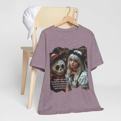 My Gothic Girl T-Shirt "Scarecrow Friend" – Whimsy Goth Streetwear, Dark Poetry Fashion, Alt Aesthetic Apparel