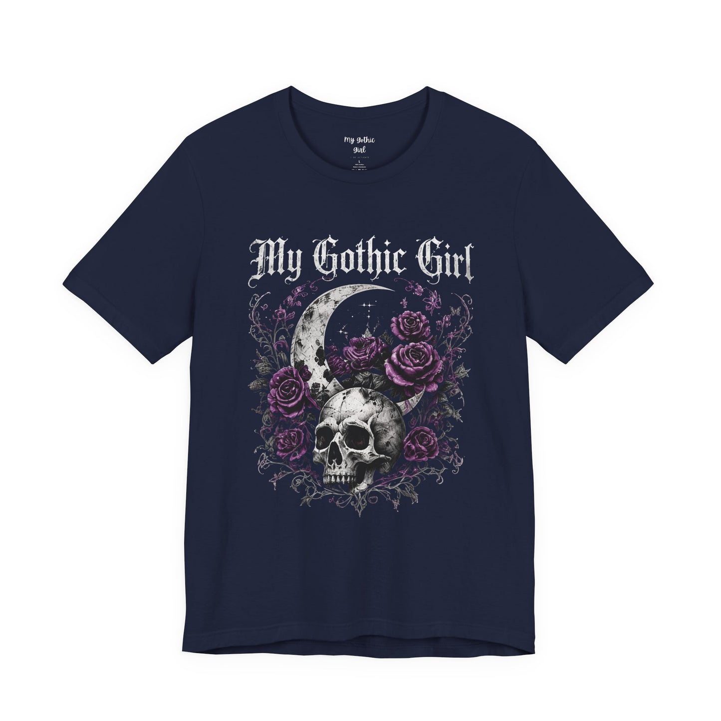 My Gothic Girl Skull Tee — Gothic Moon & Purple Roses T-Shirt