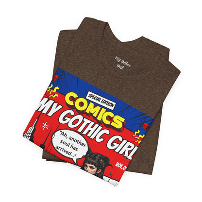 My Gothic Girl Comic Book Graphic Tee – Whimsy Goth Streetwear, Dark Poetry Fashion, Alt Aesthetic Apparel