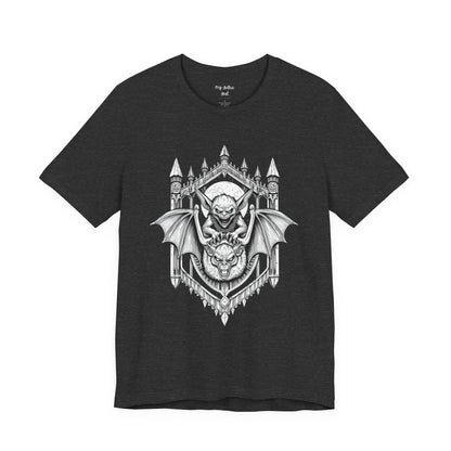 A Sinister Gremlin Riding on a Flying Bat - Graphic Tee